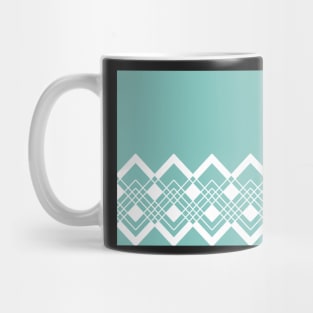 Abstract geometric pattern - blue and white. Mug